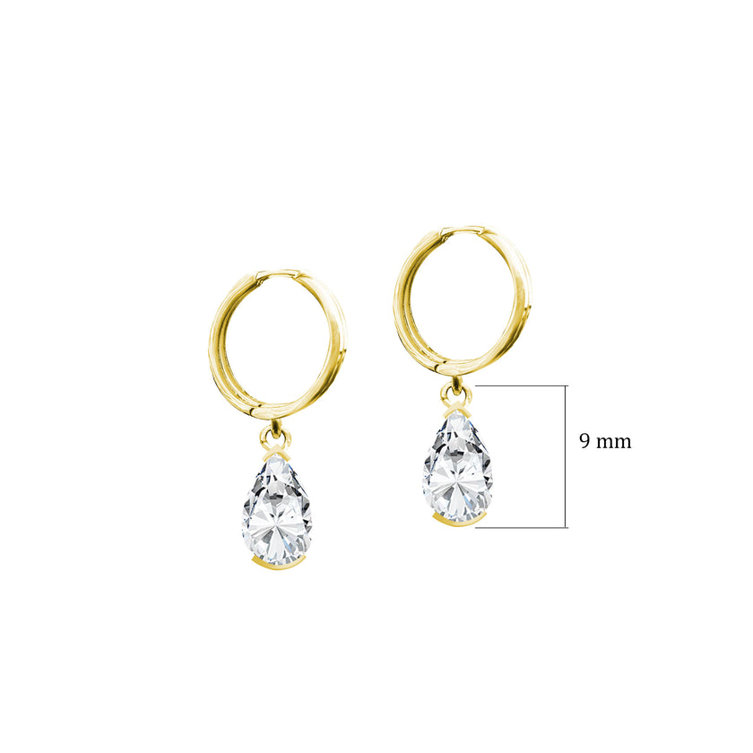 Damla Sallantılı Gümüş Küpe SSDAMLA08