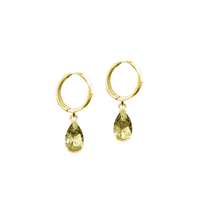 Damla Zultanit Taşlı 925 ayar Gümüş Küpe SSDAMLA093