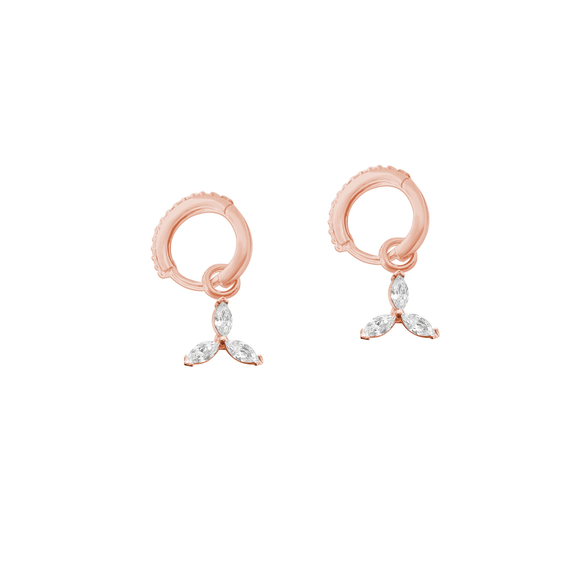 Üçlü Yıldız Gümüş Küpe SSDAMLAK01