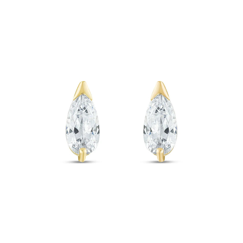 Su Damlası Şeklinde 925 Ayar Gümüş Küpe SSDE009