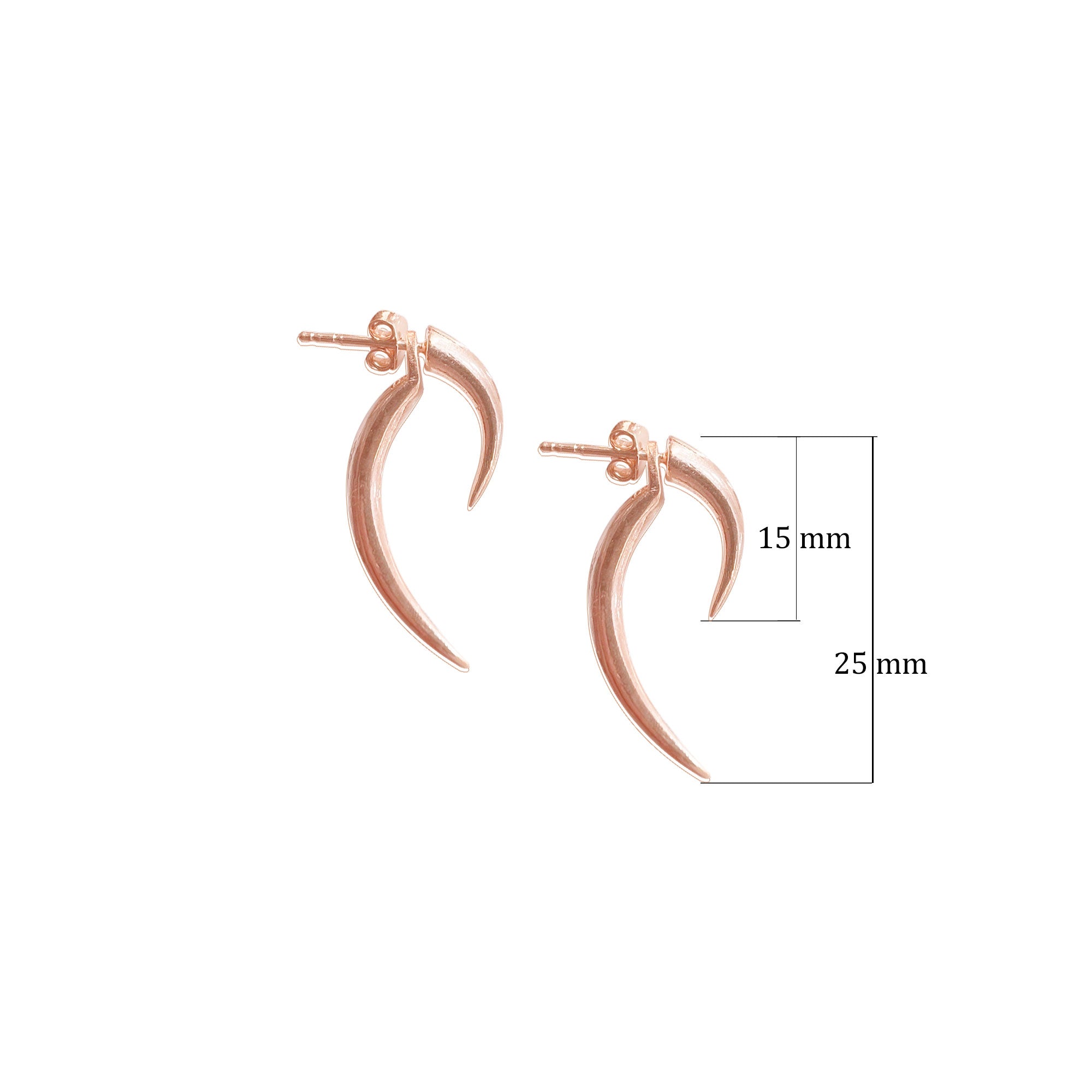 Fil Dişi Modeli Pimli Gümüş Küpe SSDİŞK2