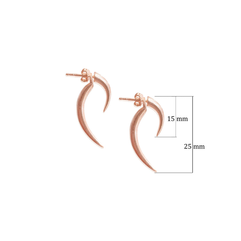 Fil Dişi Modeli Pimli Gümüş Küpe SSDİŞK2