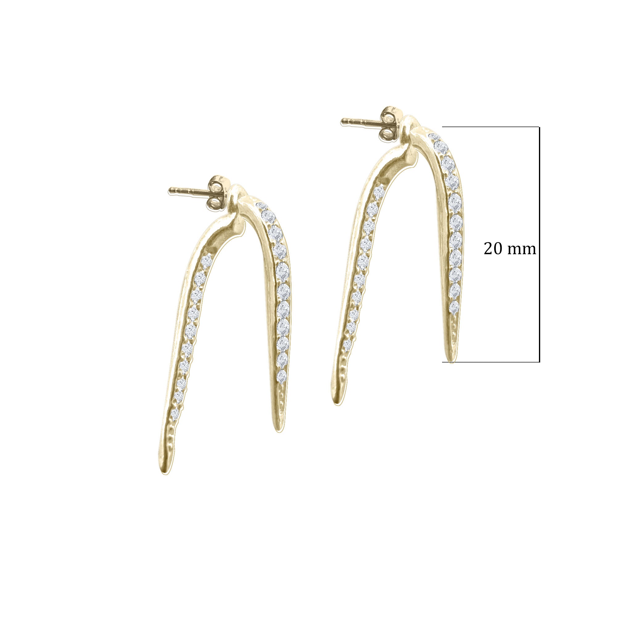 Çift Sallantılı Pimli Gümüş Küpe SSDİŞ3