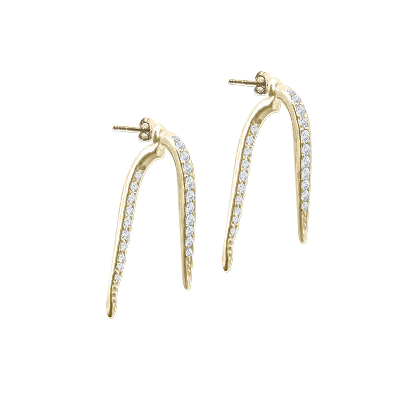 Çift Sallantılı Pimli Gümüş Küpe SSDİŞ3