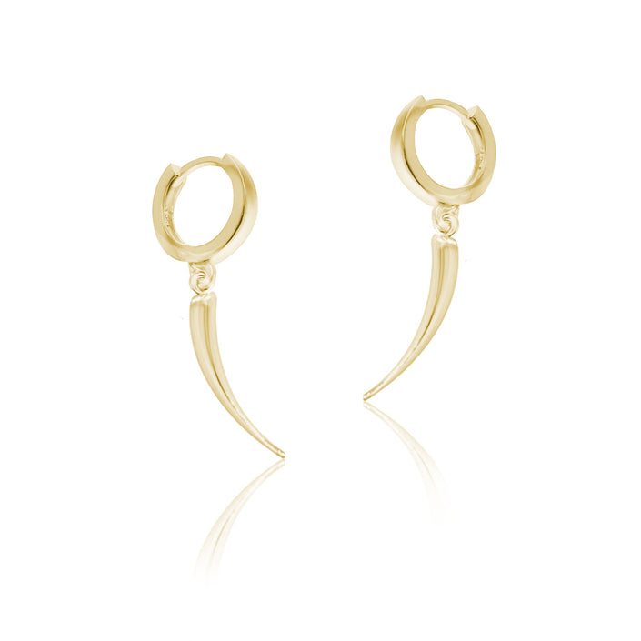 925 Ayar Gümüş Diş Küpe Huggie Sallantılı Küpe SSDİŞK