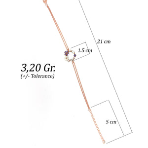 Minimalist Çiçek Bahçesi 925 Ayar Gümüş Zarif Bileklik