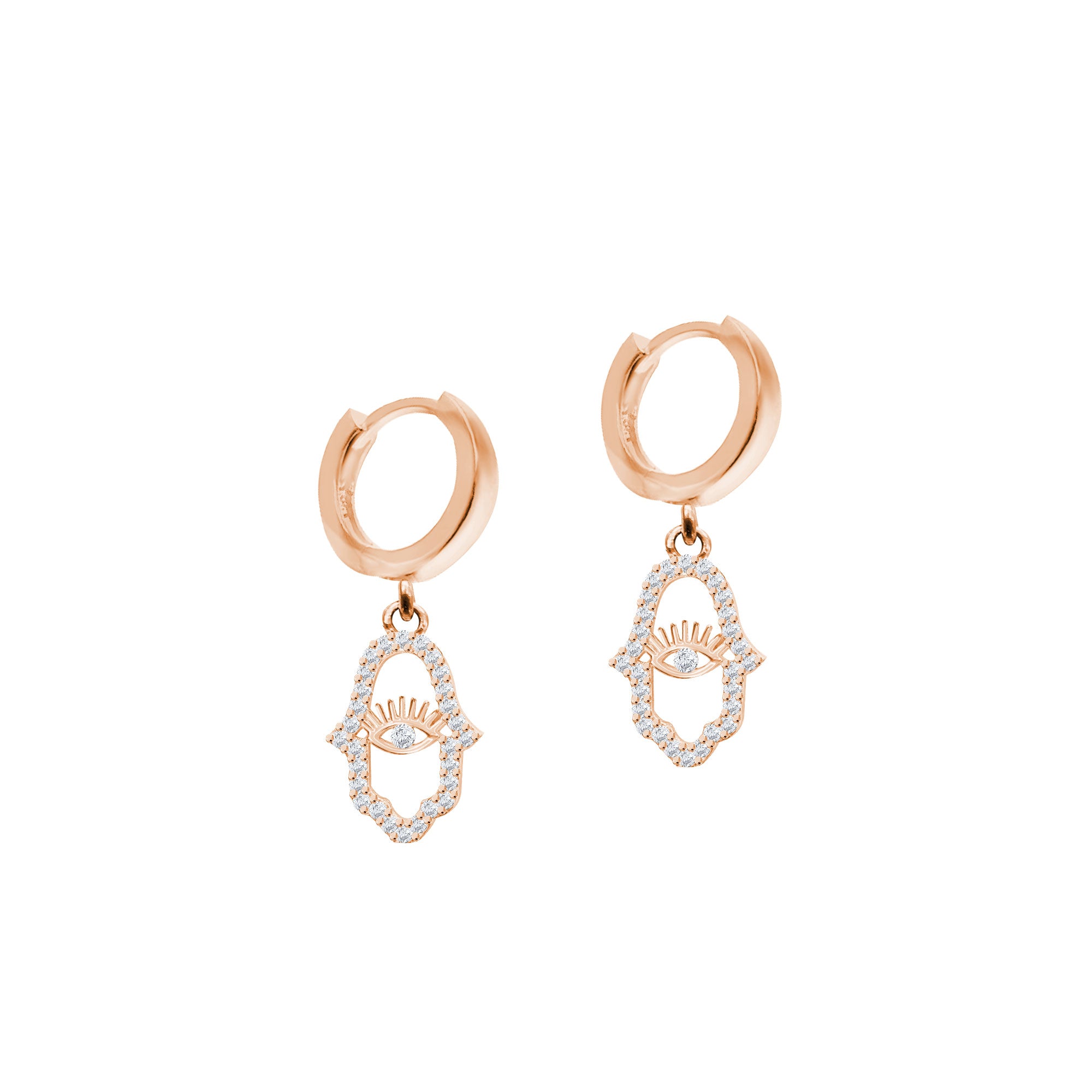 Fatmanın Eli Gümüş Huggie Küpe SSFEGK01