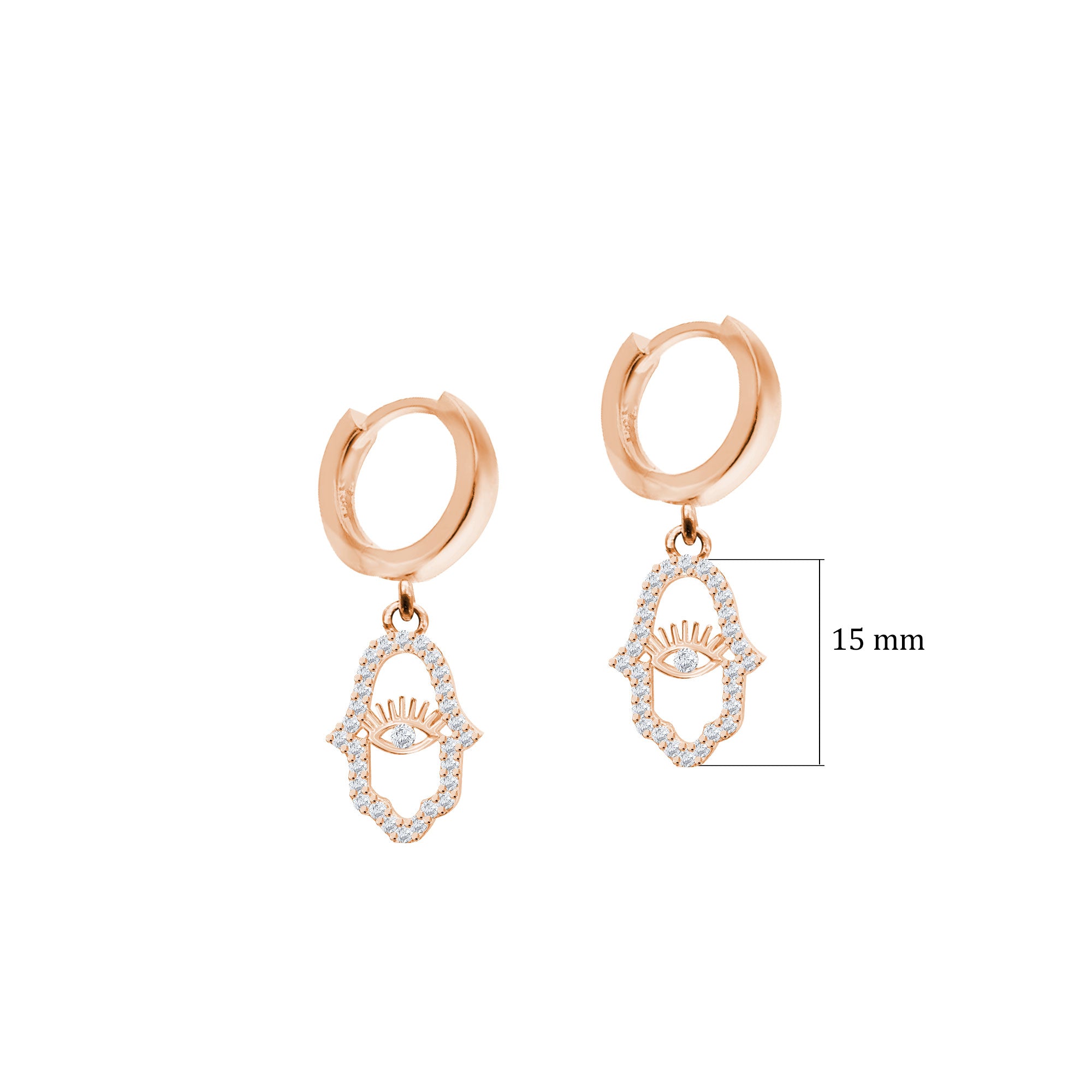 Fatmanın Eli Gümüş Huggie Küpe SSFEGK01