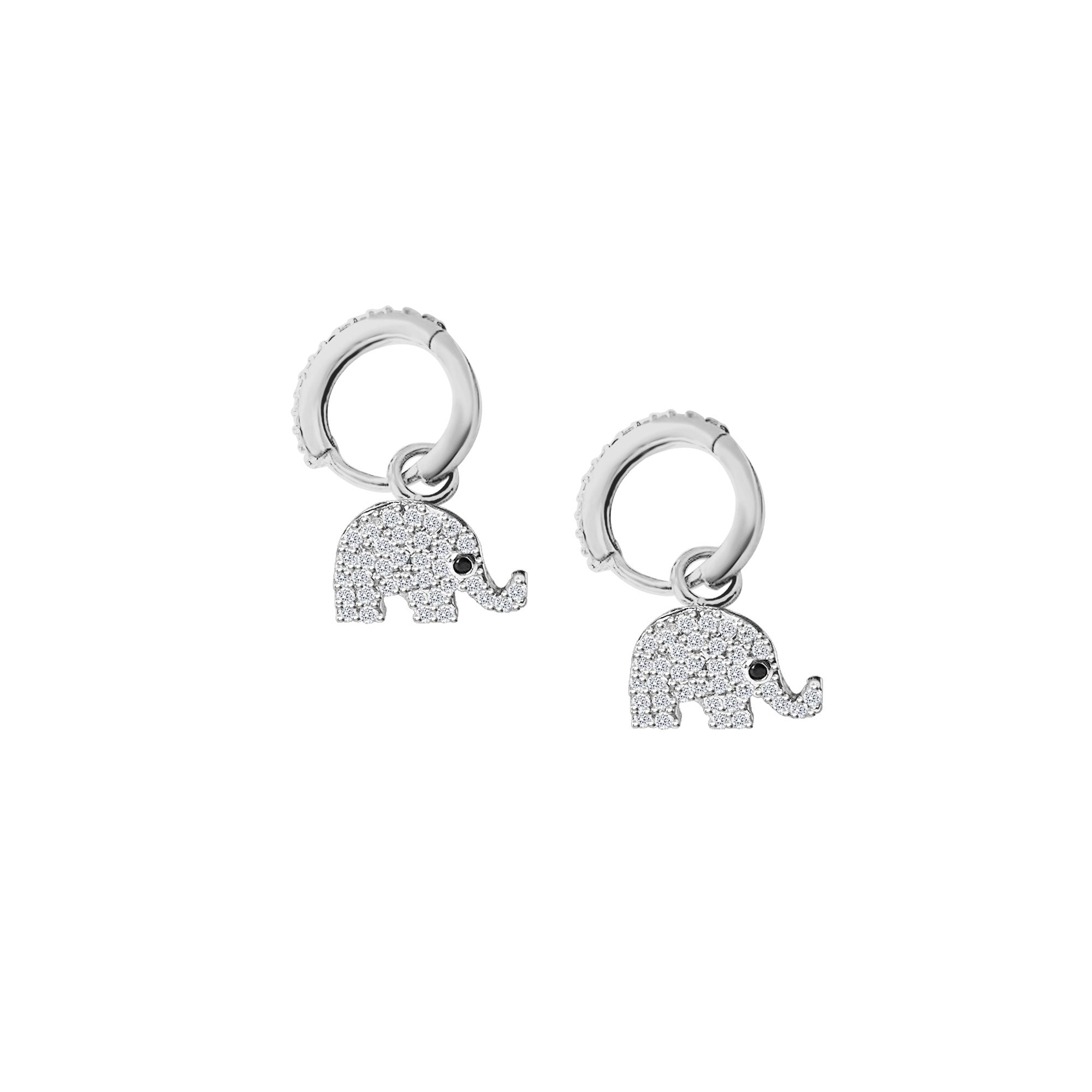 Shiny Spectra Gümüş Fil Sallantılı Küpe 925 ayar SSFLE011