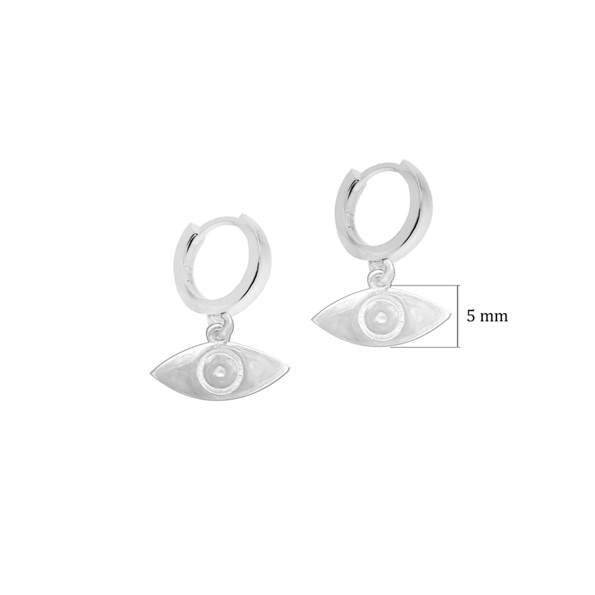 Gümüş Göz Sallantılı Sade Küpe SSGÖZK01