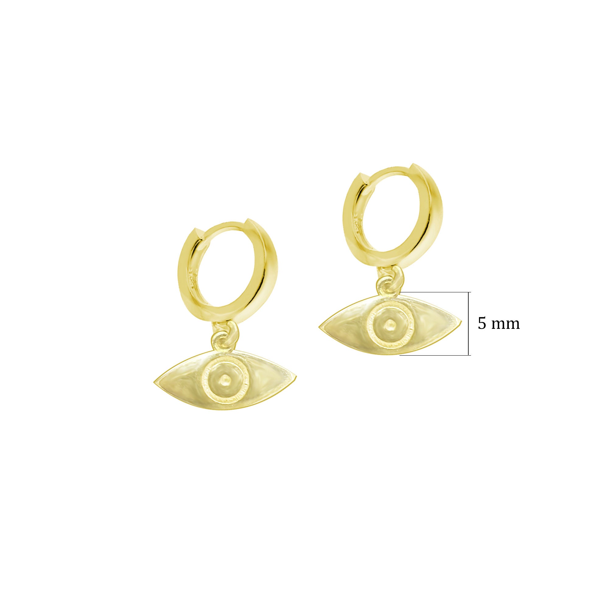 Gümüş Göz Sallantılı Sade Küpe SSGÖZK01