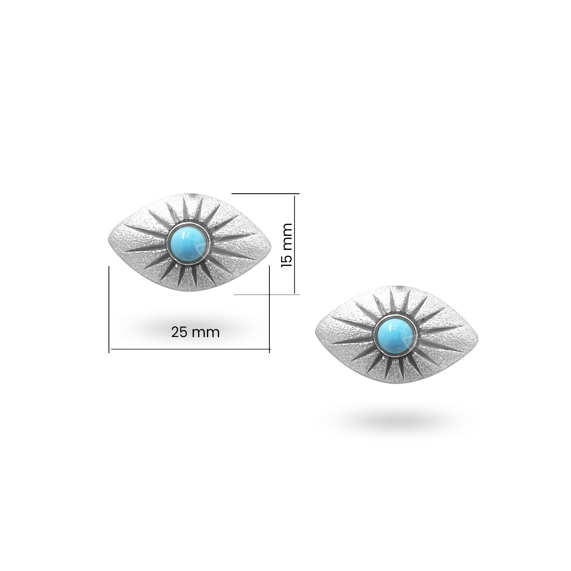 Büyük Göz 925 Ayar Gümüş Küpe SSGRAYKP