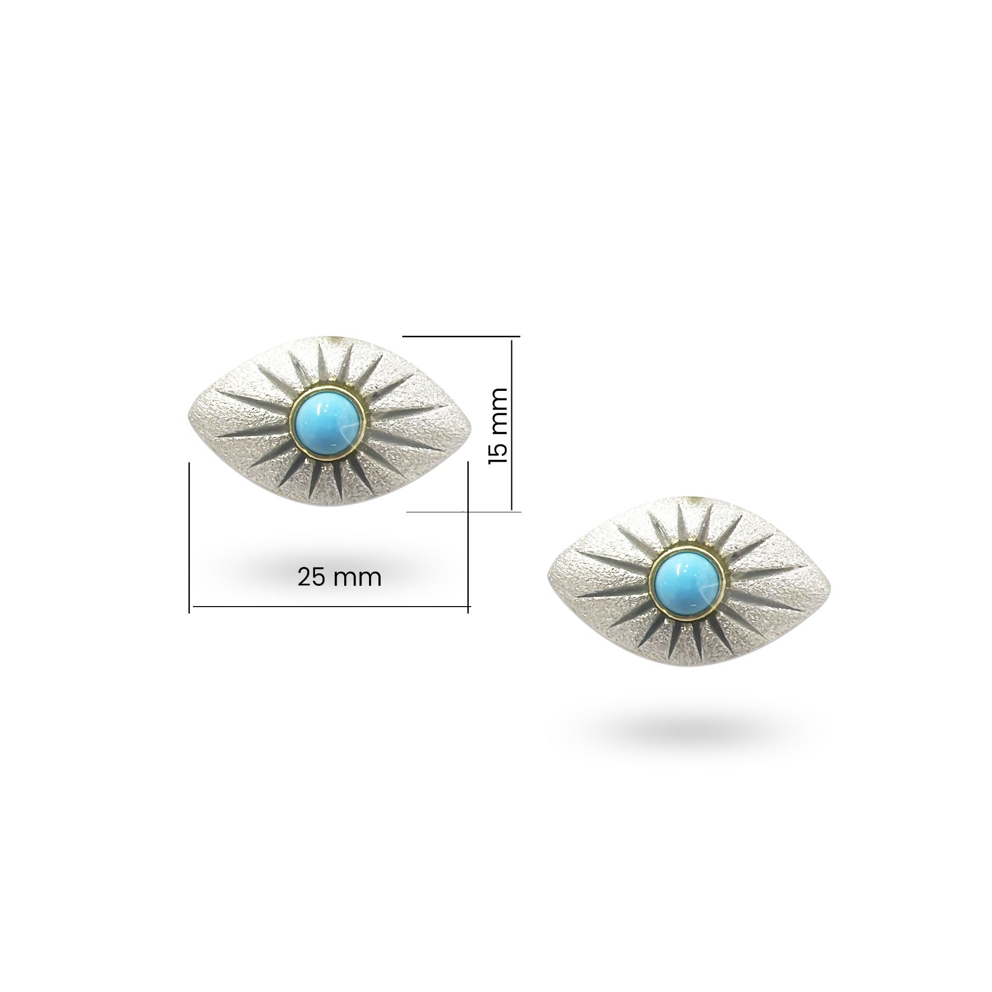 Büyük Göz 925 Ayar Gümüş Küpe SSGRAYKP