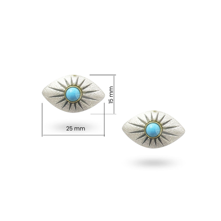 Büyük Göz 925 Ayar Gümüş Küpe SSGRAYKP