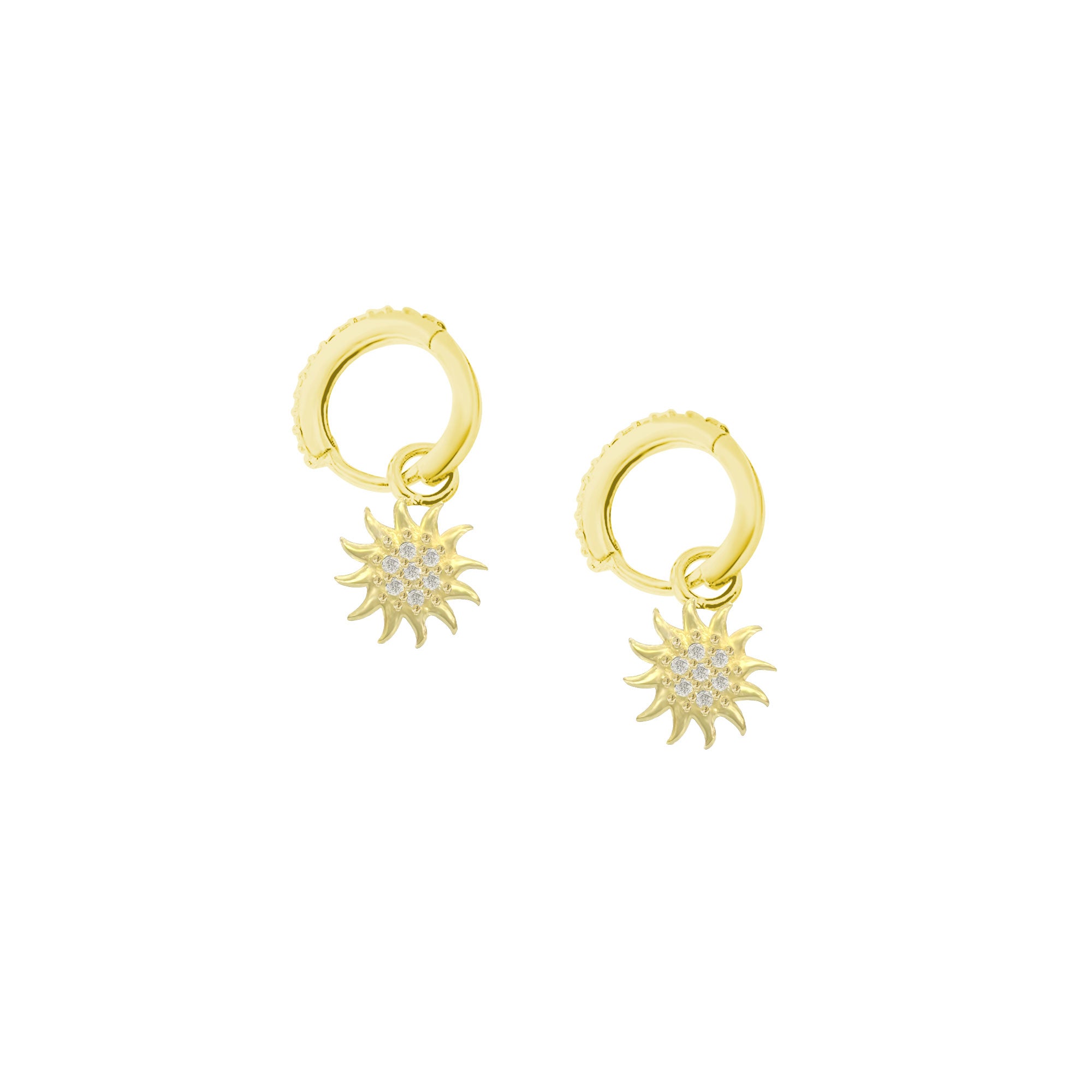 Güneş Gümüş Sallantılı Küpe 925 Ayar Gümüş SSGÜNEŞK