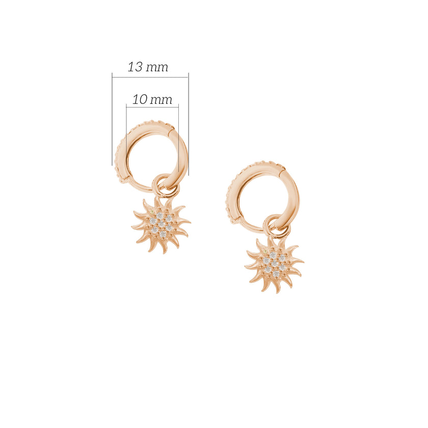 Güneş Gümüş Sallantılı Küpe 925 Ayar Gümüş SSGÜNEŞK