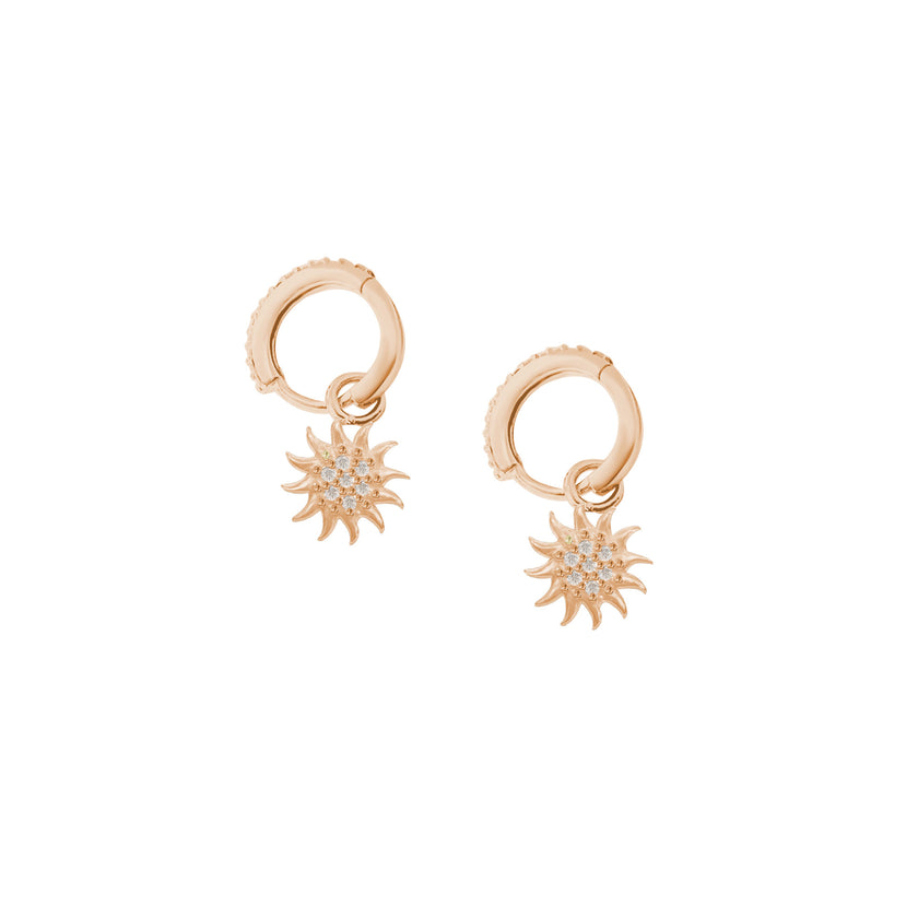 Güneş Gümüş Sallantılı Küpe 925 Ayar Gümüş SSGÜNEŞK