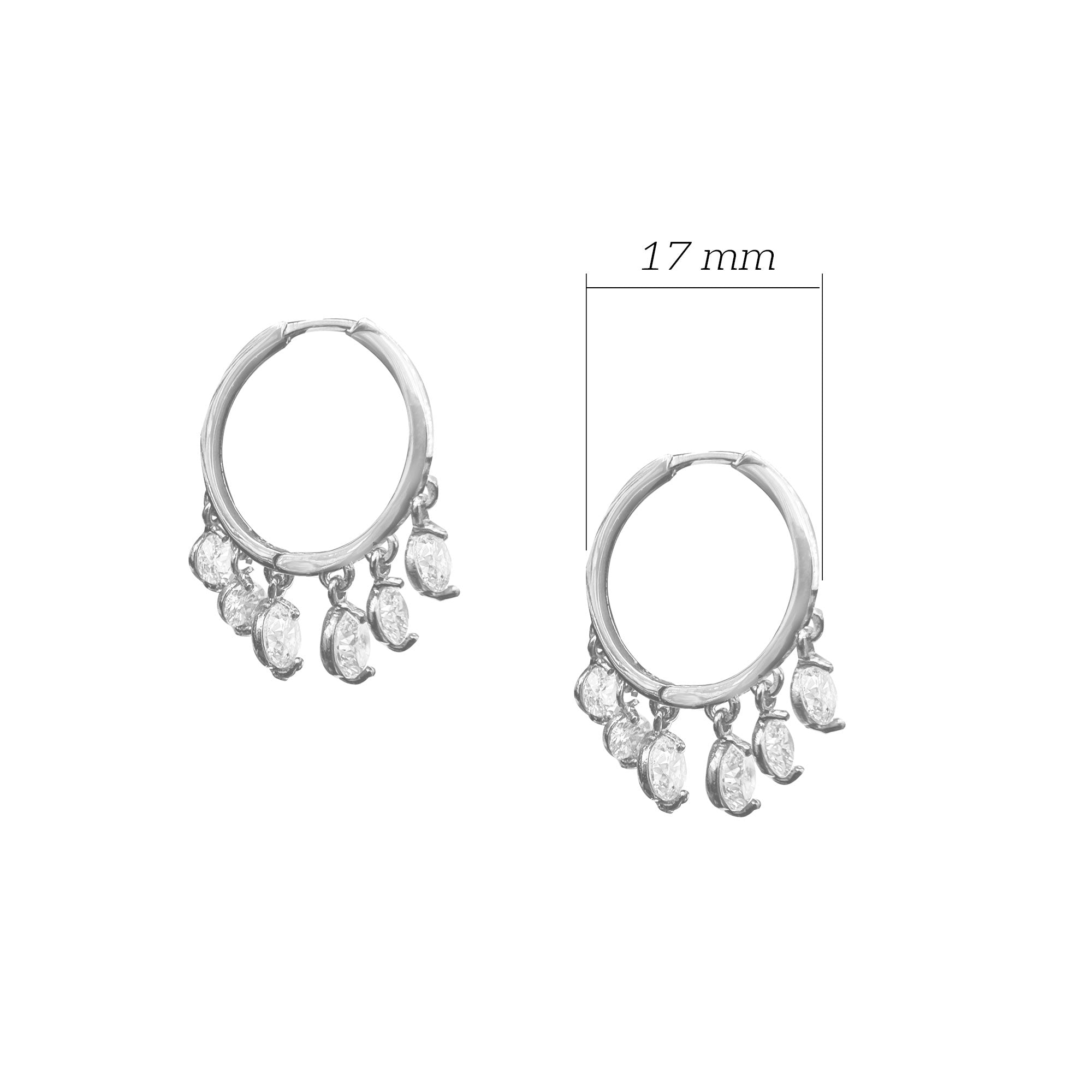 Çoklu Figür Sallantılı 925 ayar Gümüş Küpe SSHAKIRA2