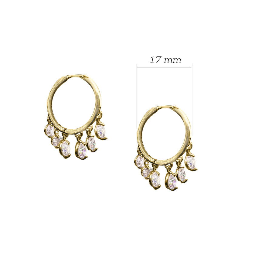 Çoklu Figür Sallantılı 925 ayar Gümüş Küpe SSHAKIRA2