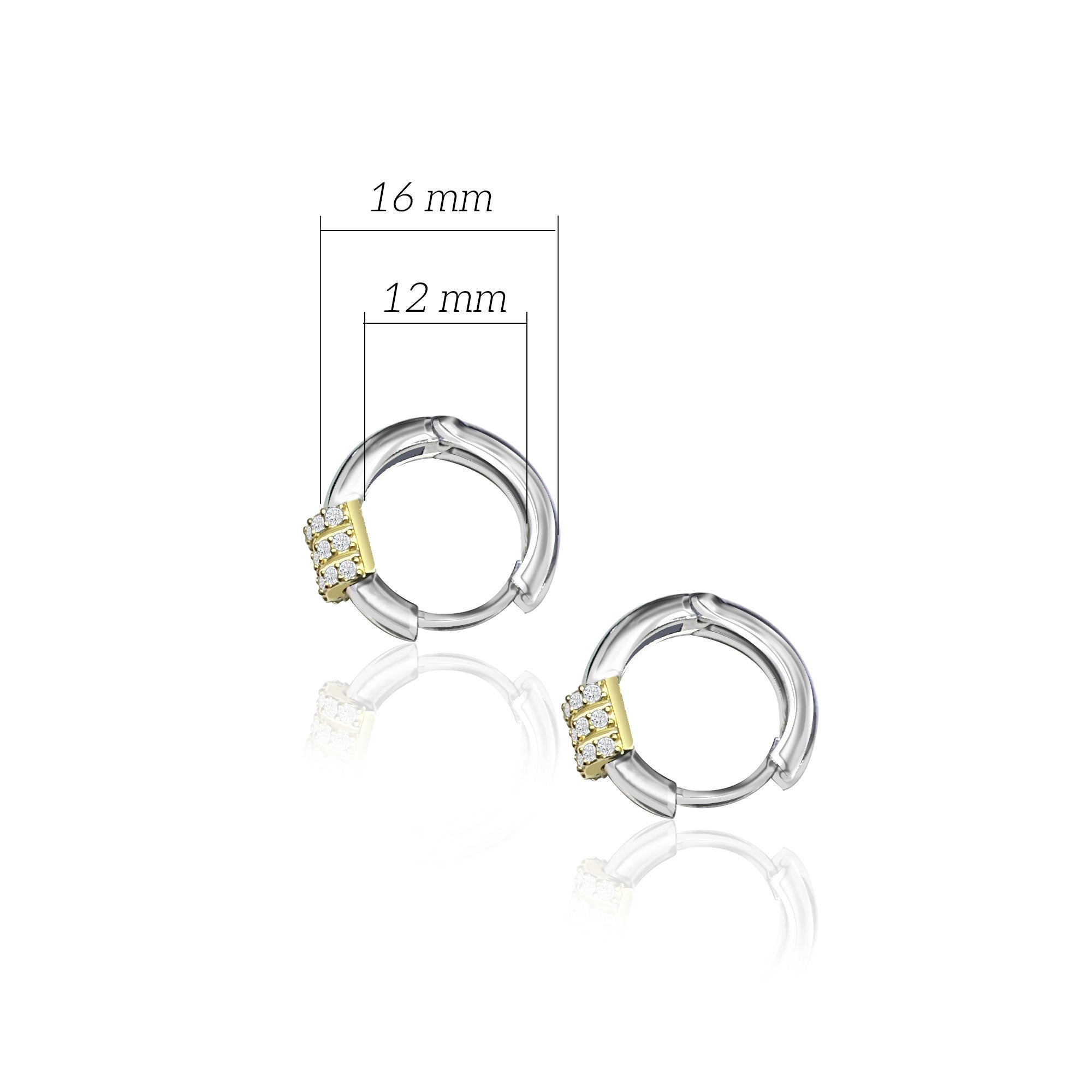 Art Deco Huggie Gümüş Küpe 925 Ayar Gümüş SSHALKAE