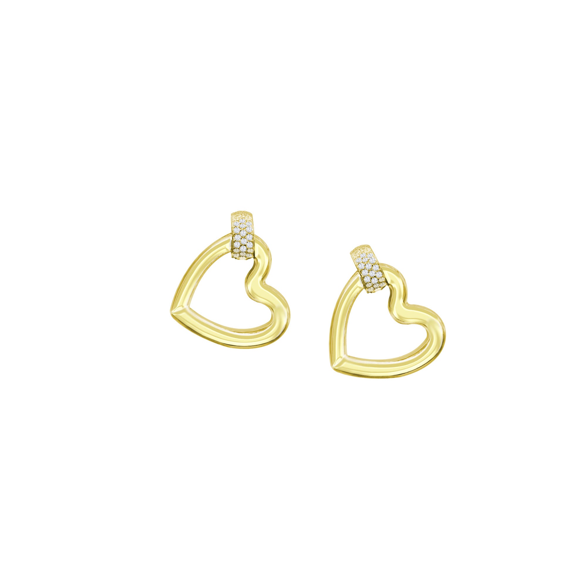 Büyük Kalp 925 Ayar Gümüş Küpe SSKALPBIGK