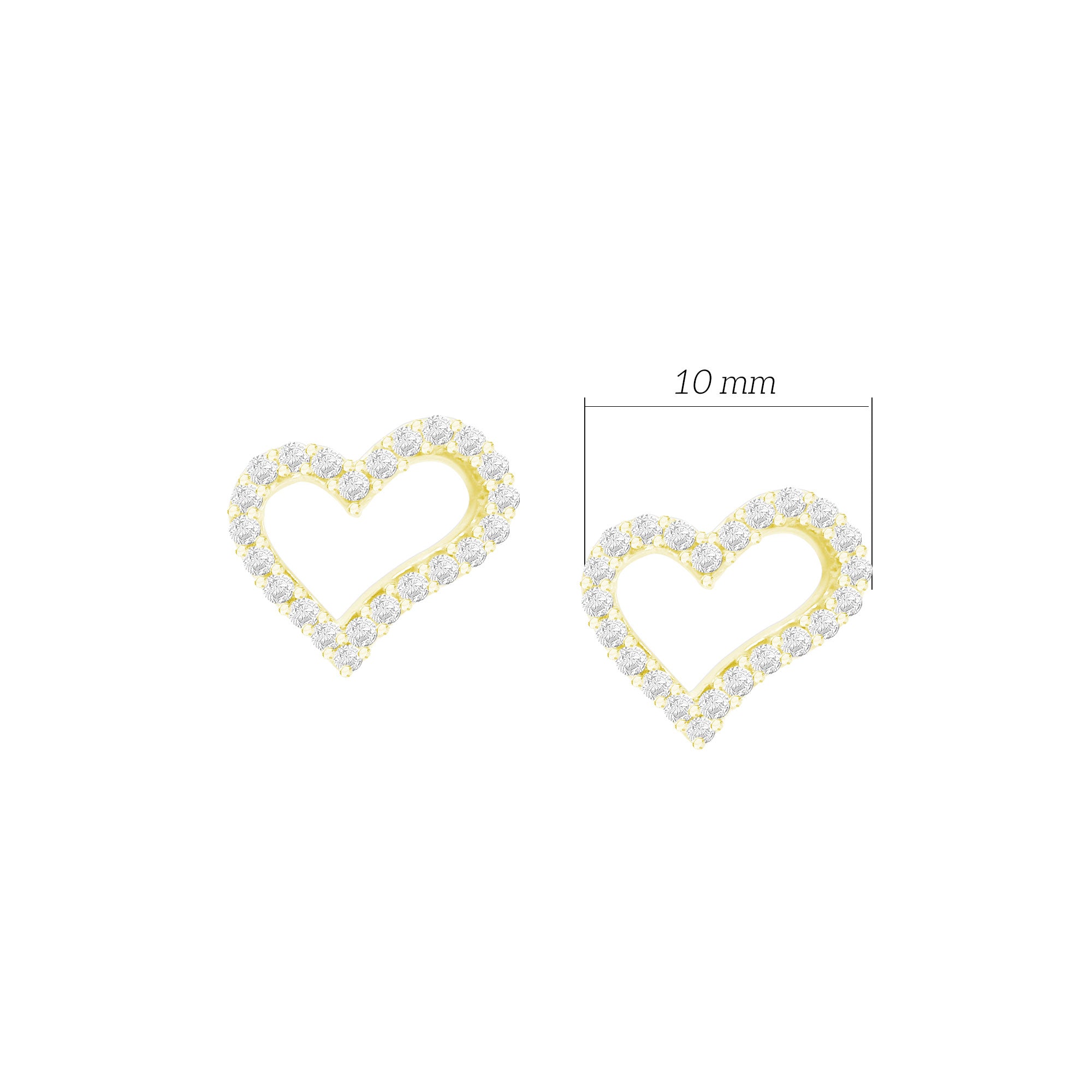 Kalp Şeklinde 925 Ayar Gümüş Küpe SSKALPK7