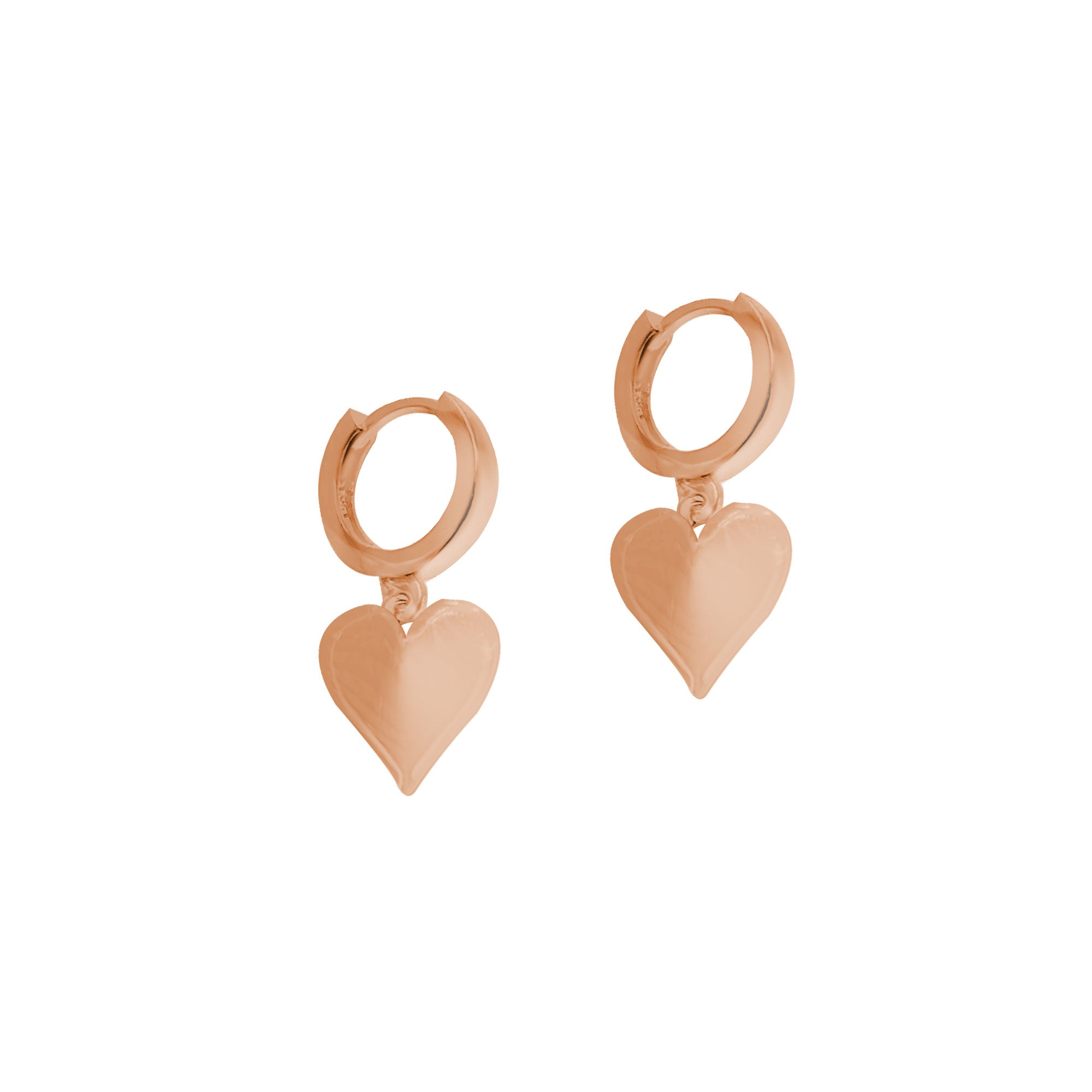 Kalp 925 Ayar Gümüş Huggie Küpe SSKALPSK01