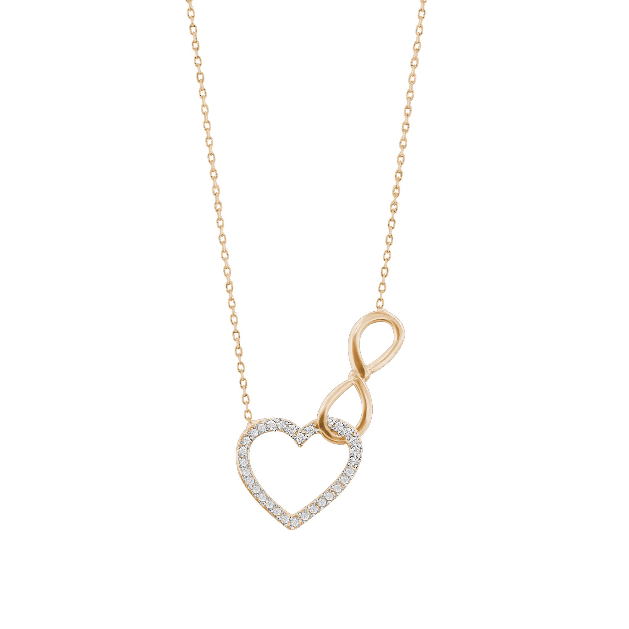 Kalp Sonsuzluk Gümüş Kolye Sevgiliye Özel SSKALPSNSZLK01