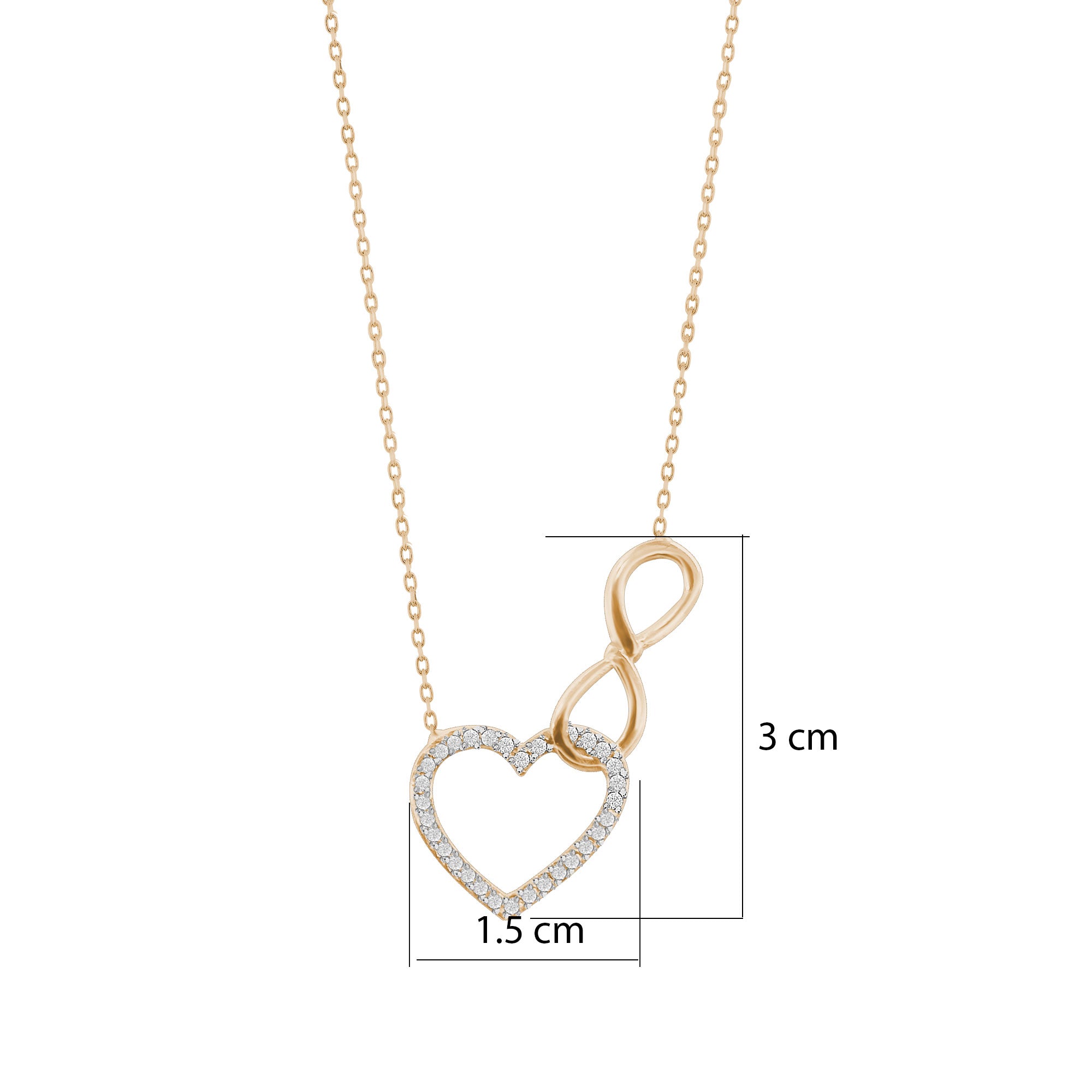 Kalp Sonsuzluk Gümüş Kolye Sevgiliye Özel SSKALPSNSZLK01