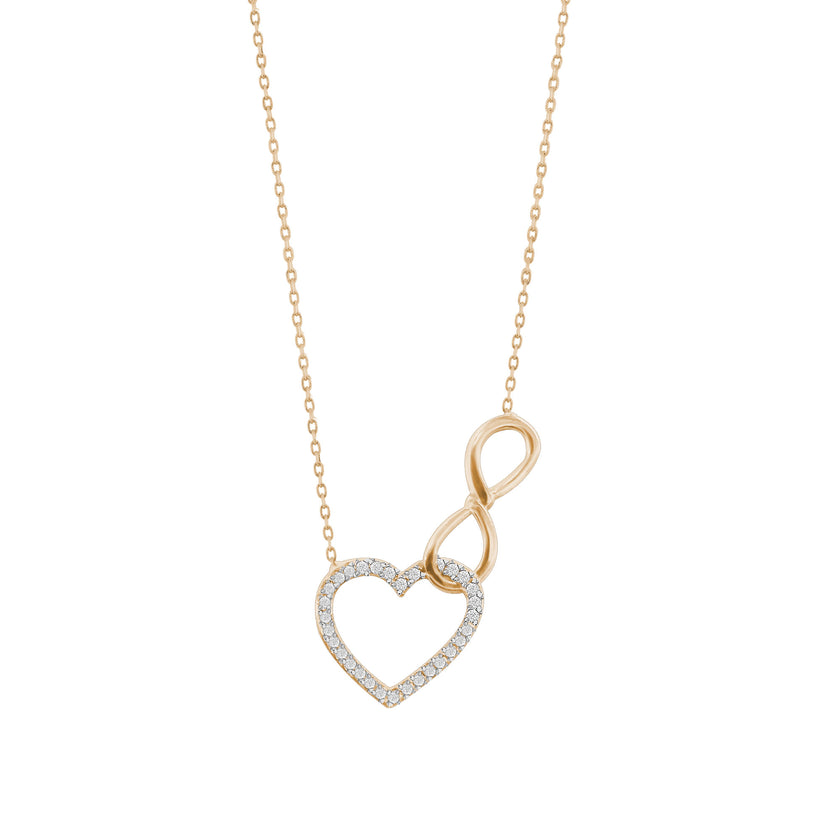 Kalp Sonsuzluk Gümüş Kolye Sevgiliye Özel SSKALPSNSZLK01