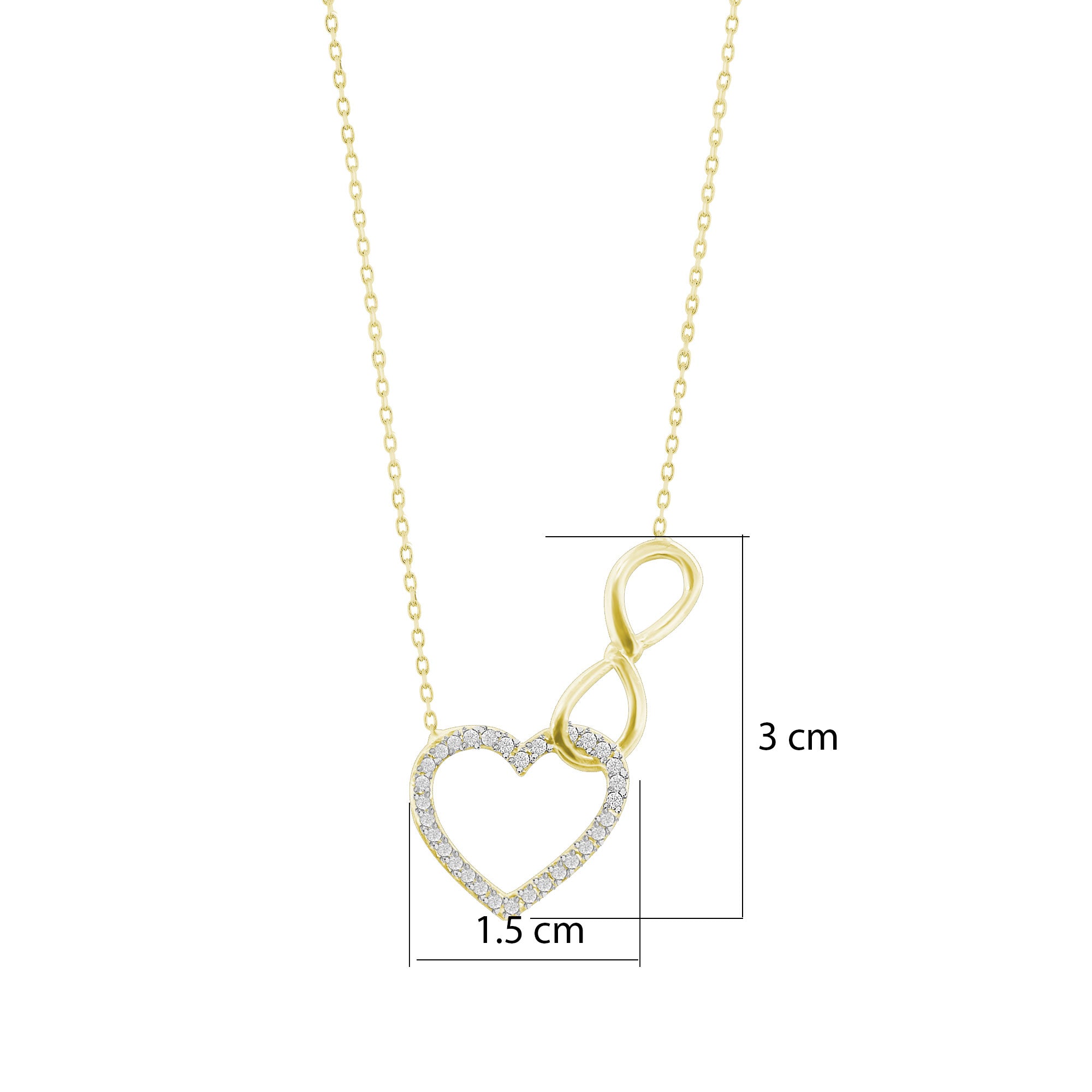 Kalp Sonsuzluk Gümüş Kolye Sevgiliye Özel SSKALPSNSZLK01