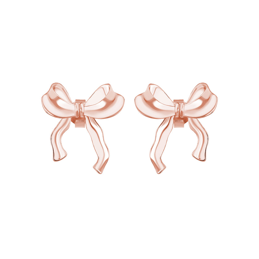 Kurdele Şeklinde 925 Ayar Gümüş Küpe SSKE001