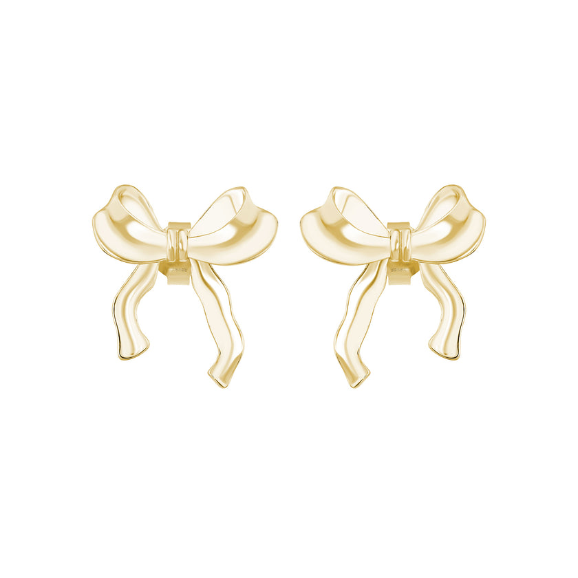 Kurdele Şeklinde 925 Ayar Gümüş Küpe SSKE001