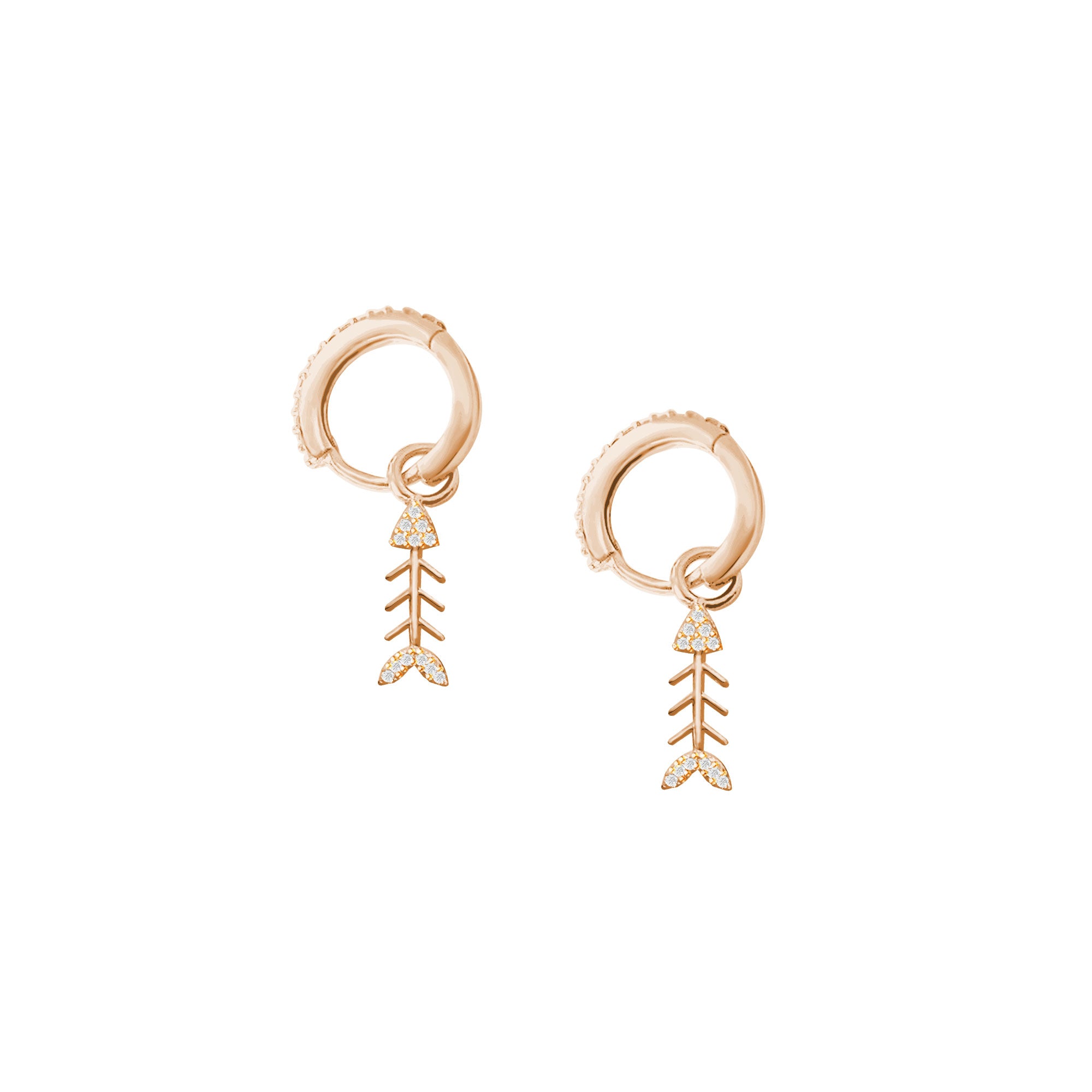 Balık Kılçığı Küpe 925 Ayar Gümüş Sallantılı Küpe SSKILCIKK