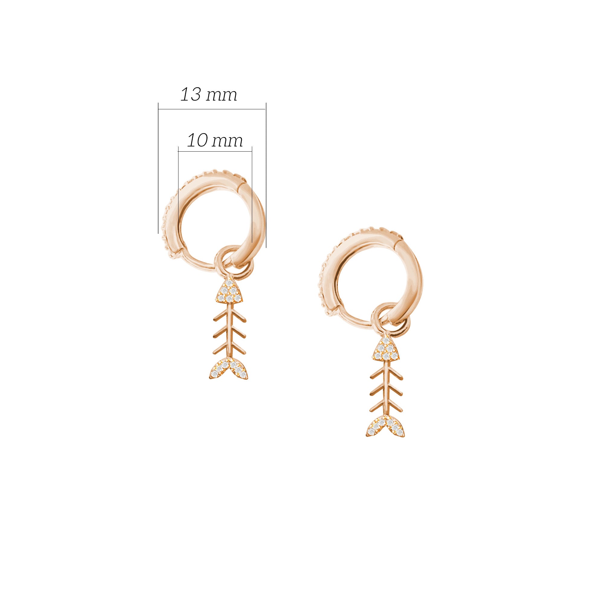 Balık Kılçığı Küpe 925 Ayar Gümüş Sallantılı Küpe SSKILCIKK