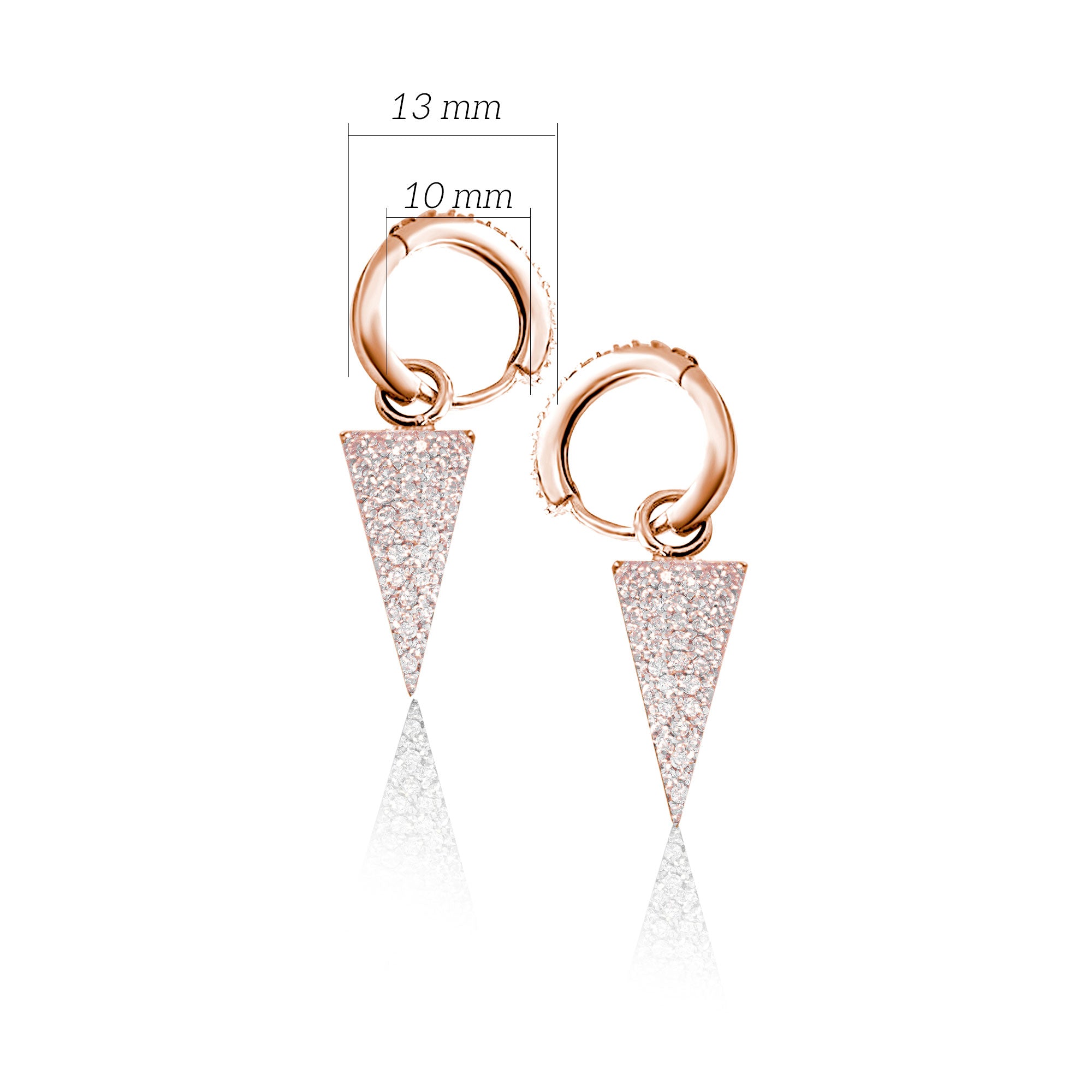 Sallantılı Slice Gümüş Küpe 925 Ayar Gümüş Huggie Küpe SSKONIE01