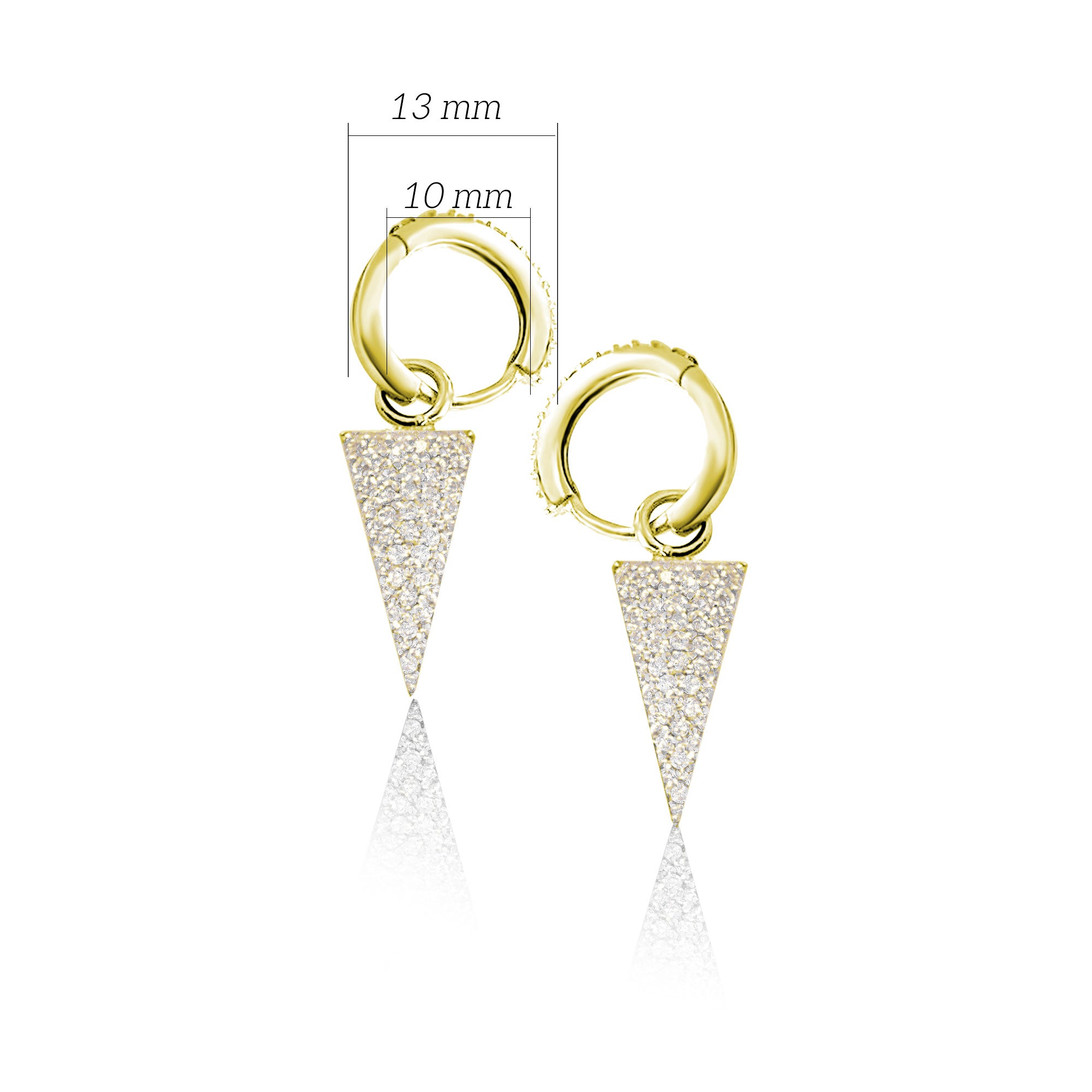 Sallantılı Slice Gümüş Küpe 925 Ayar Gümüş Huggie Küpe SSKONIE01