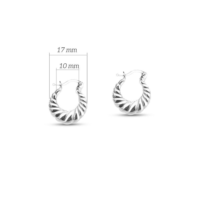 Burgu Küpe 925 Ayar Gümüş Sade Küpe SSBURGUK