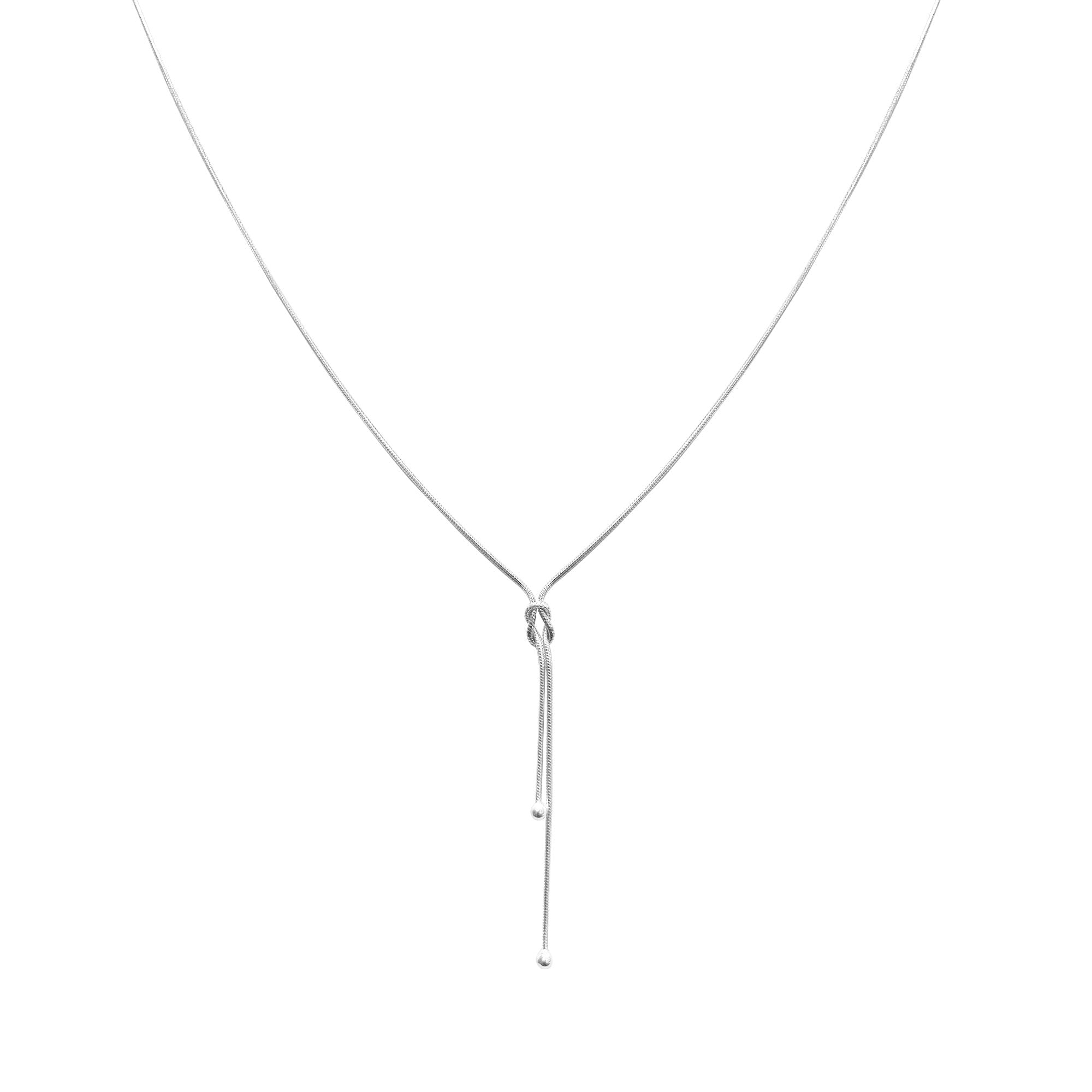 Aşk Düğümü Yılan Zincir 925 ayar Gümüş Kolye