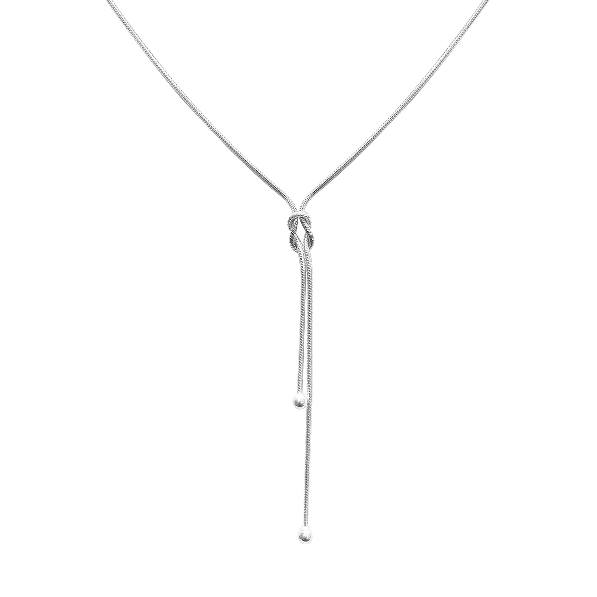 Aşk Düğümü Yılan Zincir 925 ayar Gümüş Kolye