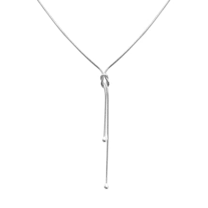 Aşk Düğümü Yılan Zincir 925 ayar Gümüş Kolye