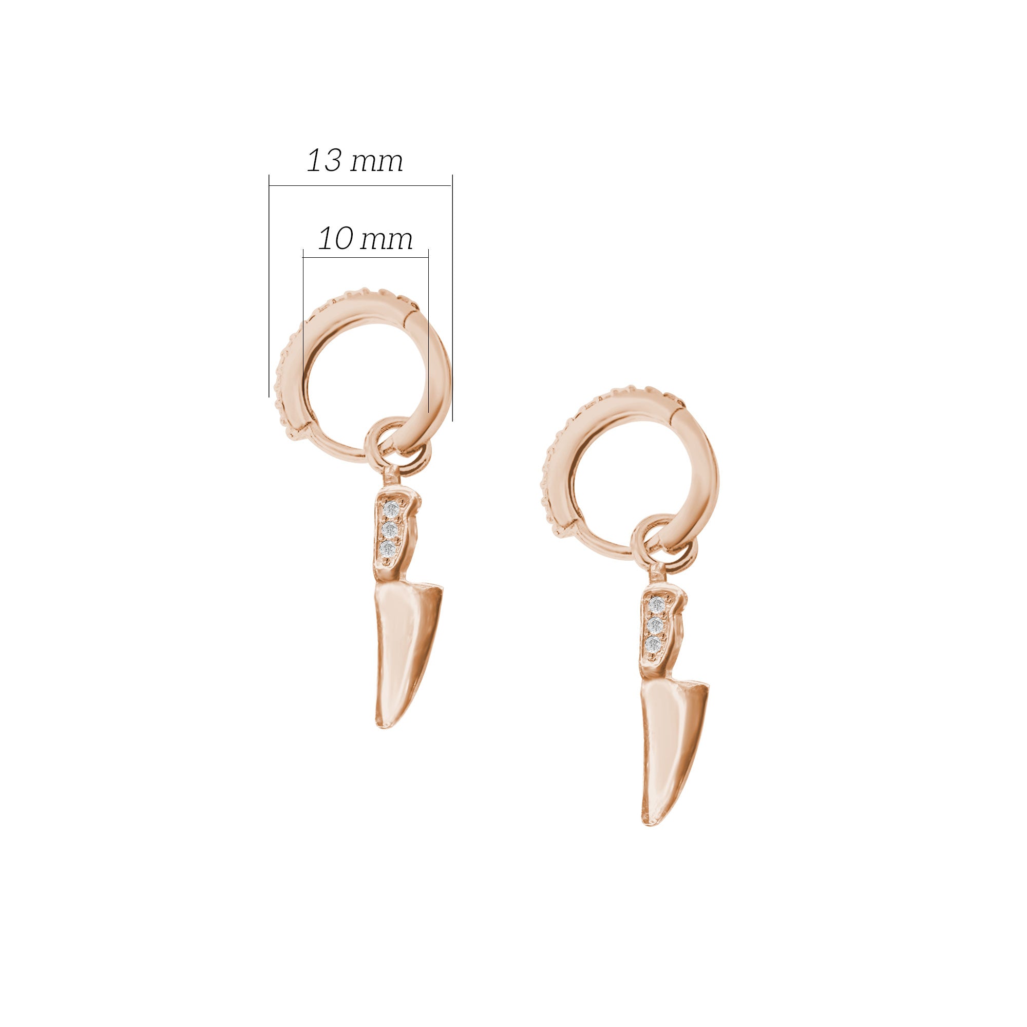 Master Şef Gümüş Yemek Ustası Sallantılı Küpe SSMASTERC