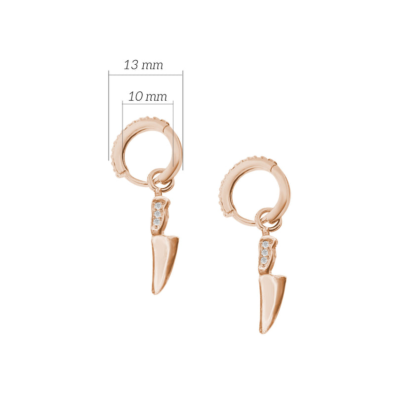 Master Şef Gümüş Yemek Ustası Sallantılı Küpe SSMASTERC