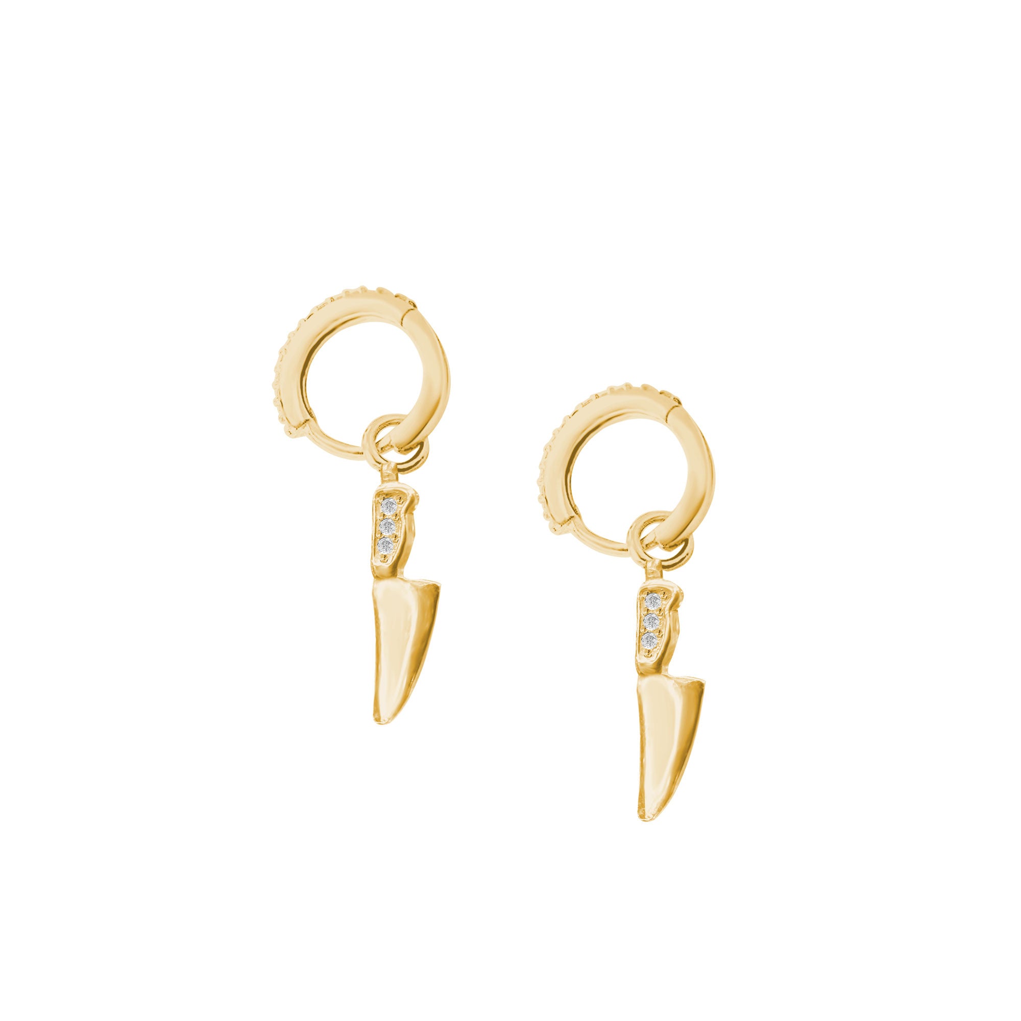 Master Şef Gümüş Yemek Ustası Sallantılı Küpe SSMASTERC