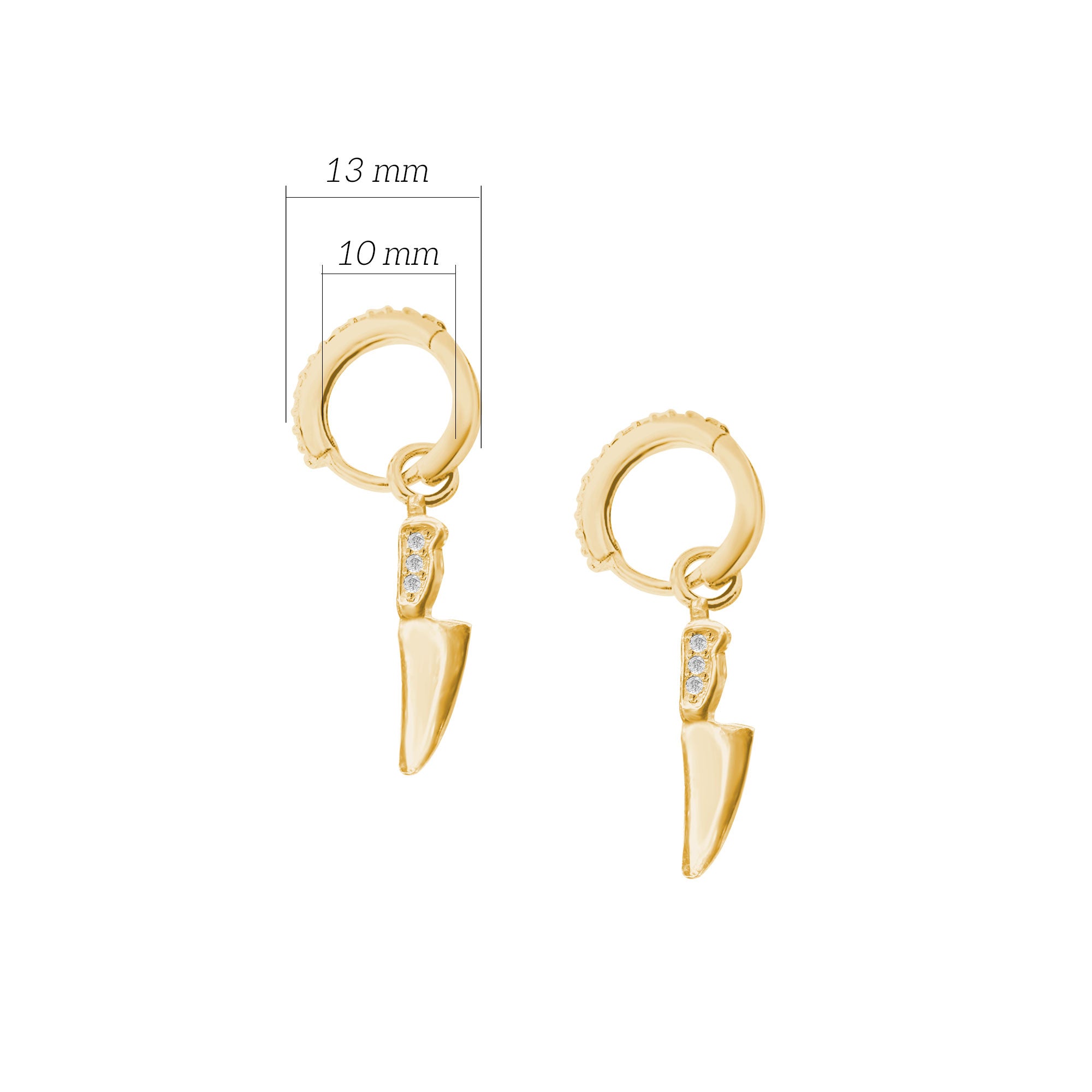 Master Şef Gümüş Yemek Ustası Sallantılı Küpe SSMASTERC