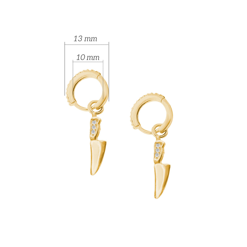 Master Şef Gümüş Yemek Ustası Sallantılı Küpe SSMASTERC