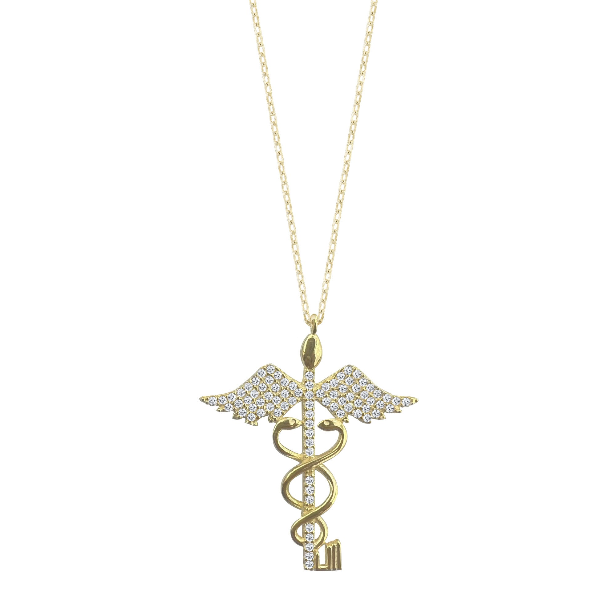 Shiny Spectra Tıp Sağlık Simgesi 925 ayar Gümüş Kolye SSNK0003