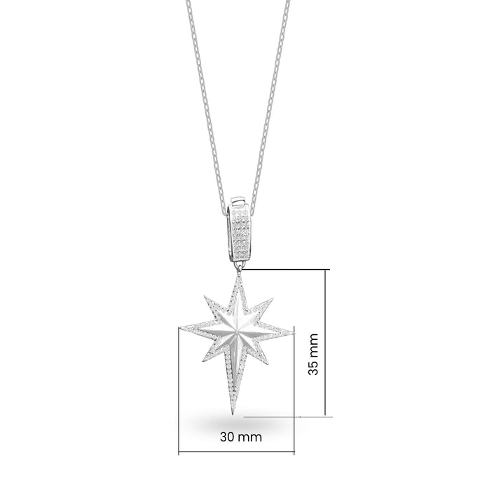 Kuzey Yıldızı 925 Ayar Gümüş Kolye NorthStar SSNORTH