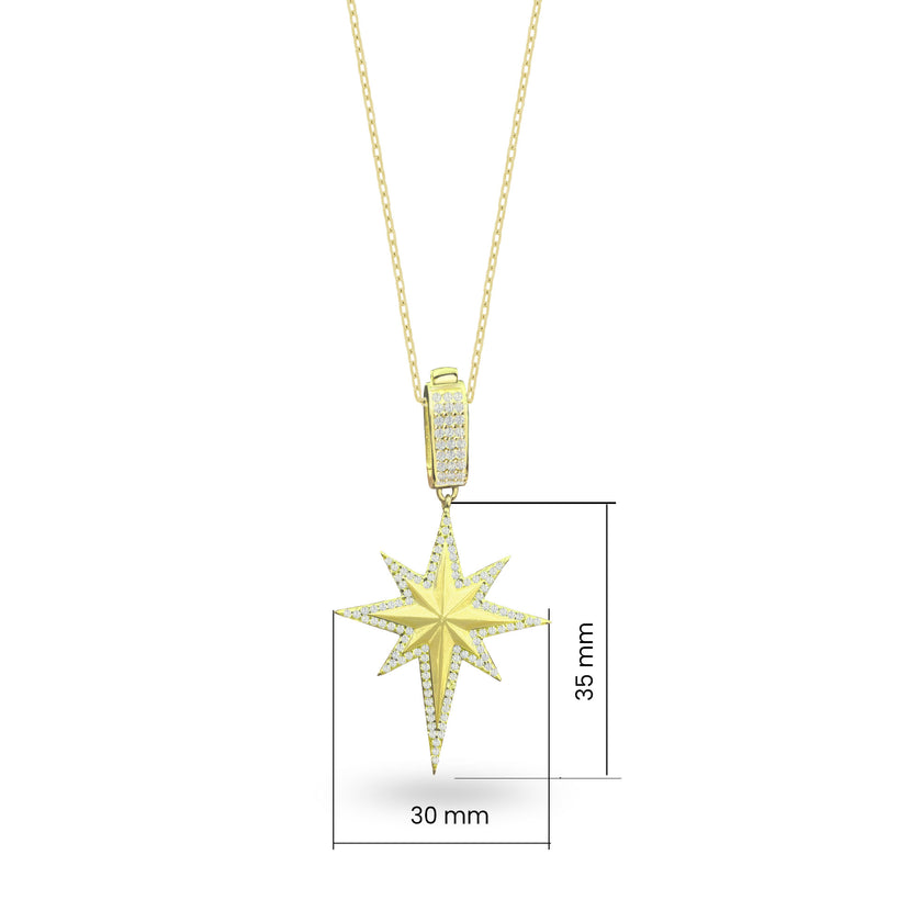 Kuzey Yıldızı 925 Ayar Gümüş Kolye NorthStar SSNORTH
