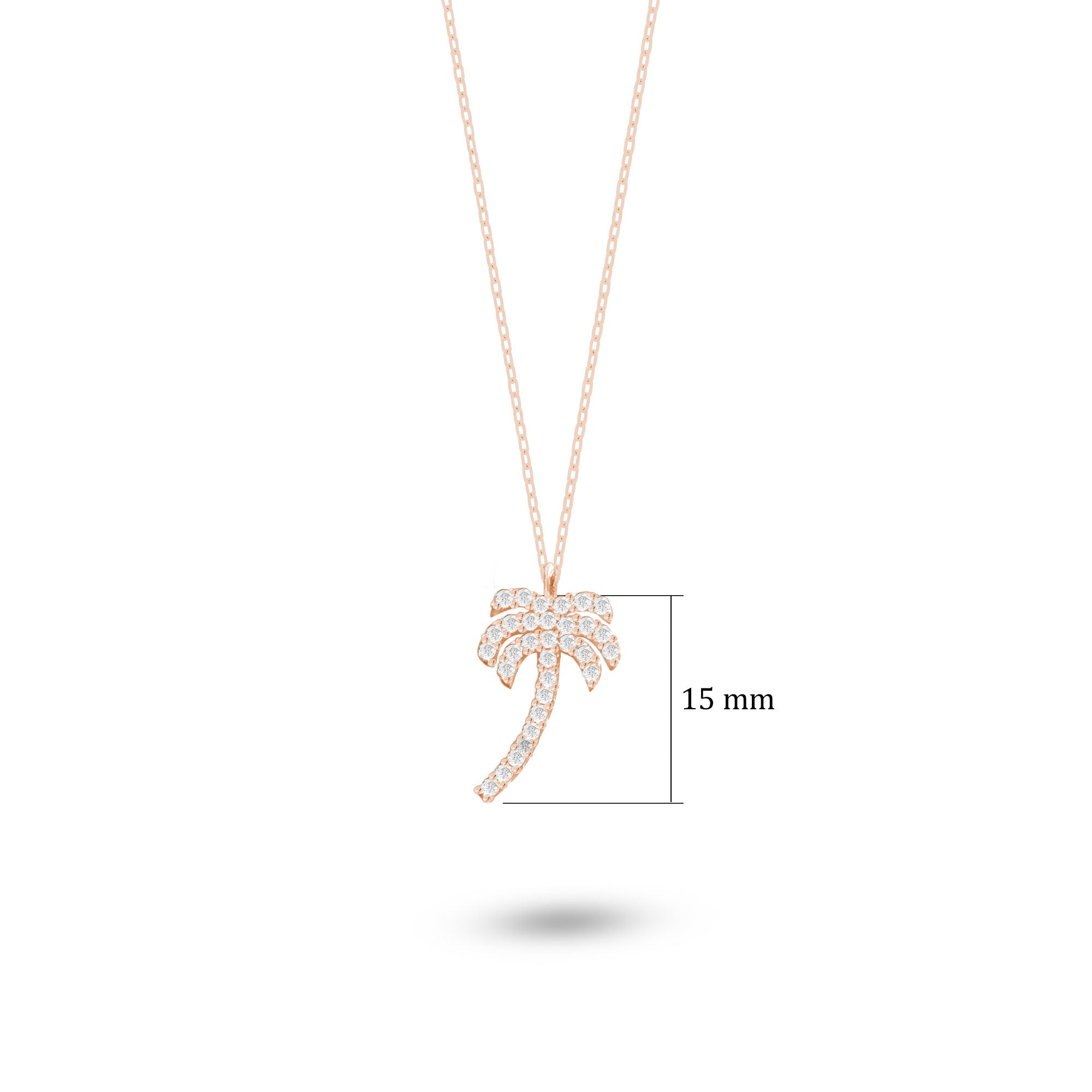 Palmiye Ağacı 925 Gümüş Kolye SSPALM